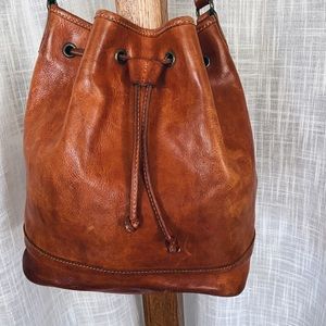 Leather Bucket Bag Talbots Crossbody Drawstring
